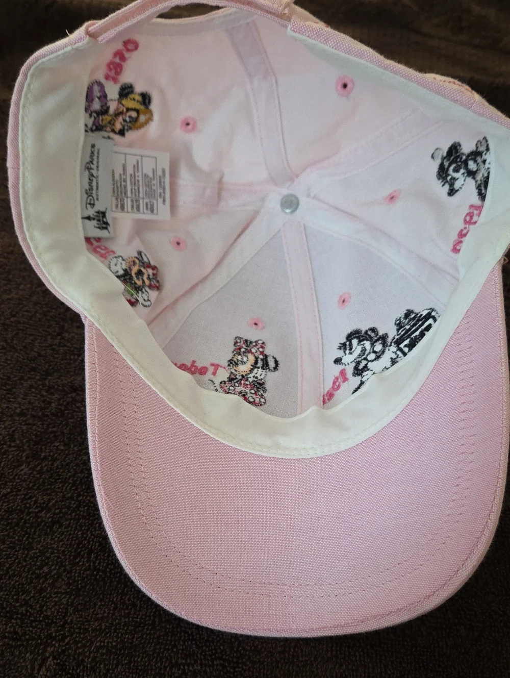 Pink Minnie Mouse Embroidered Baseball Cap